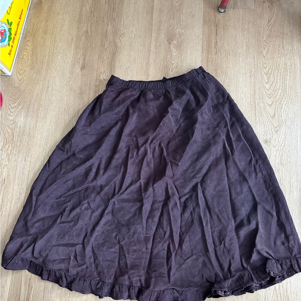 Anthropologie dark plum A-Line Skirt